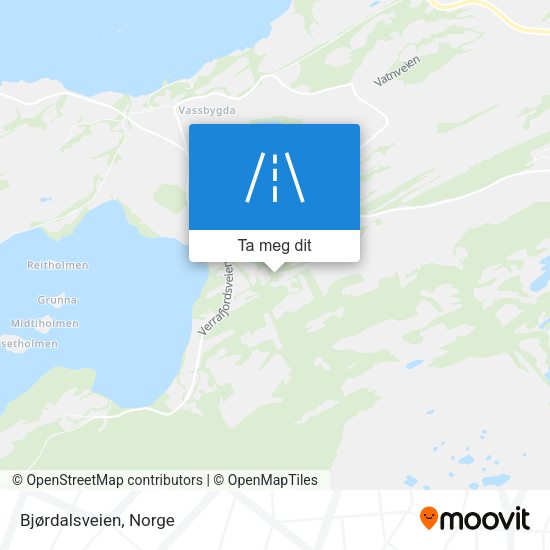 Bjørdalsveien kart