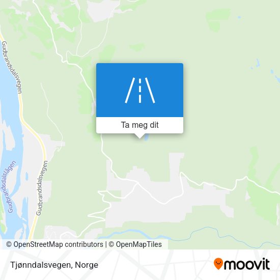 Tjønndalsvegen kart