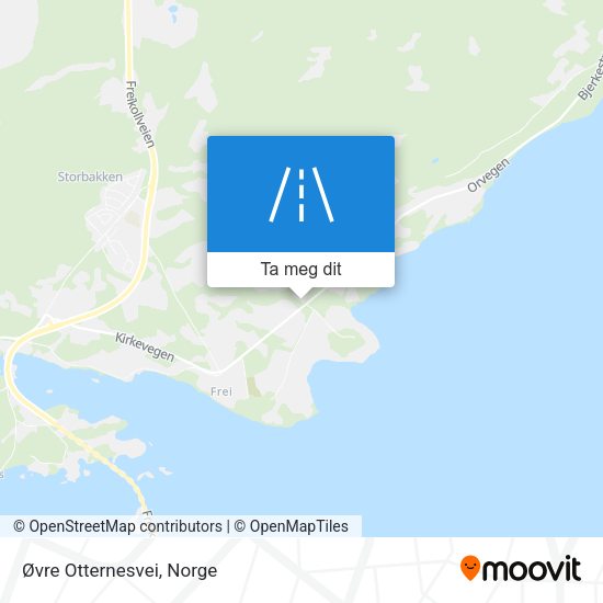 Øvre Otternesvei kart