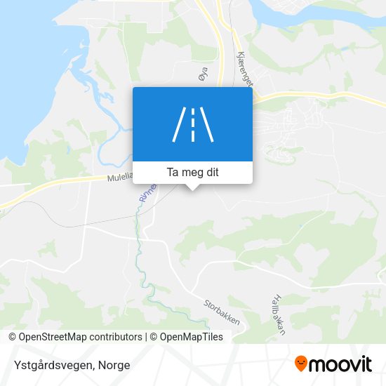 Ystgårdsvegen kart