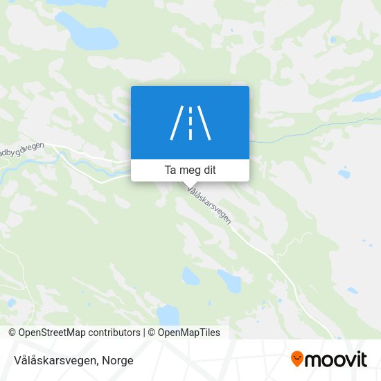 Vålåskarsvegen kart