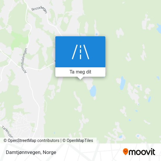 Damtjønnvegen kart