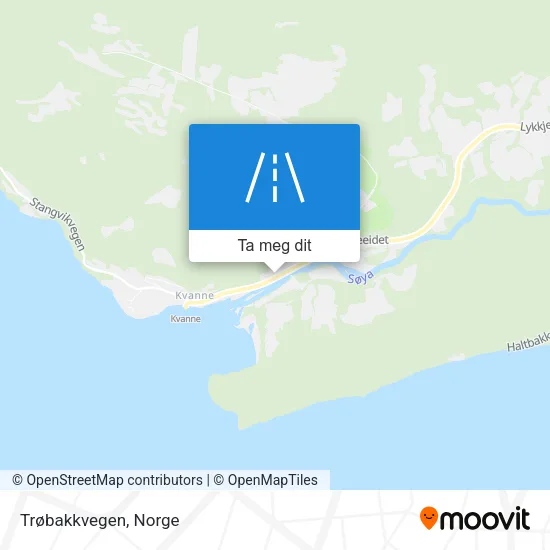 Trøbakkvegen kart