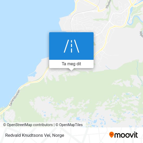 Redvald Knudtsons Vei kart
