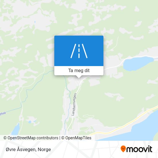 Øvre Åsvegen kart
