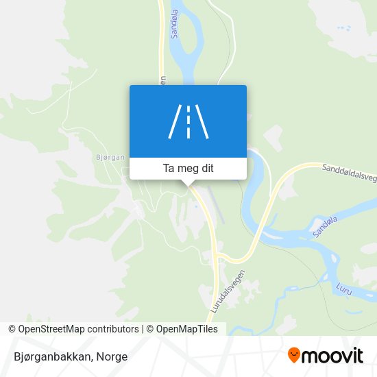 Bjørganbakkan kart