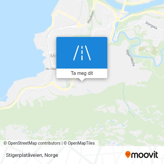 Stigerplatåveien kart