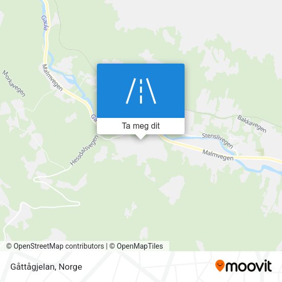 Gåttågjelan kart