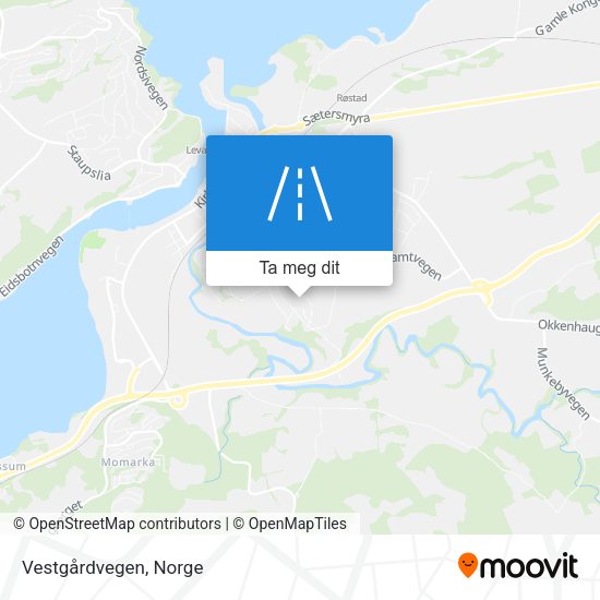 Vestgårdvegen kart