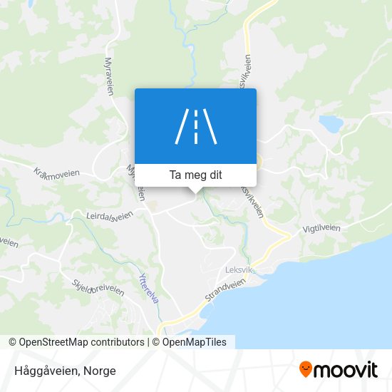 Håggåveien kart