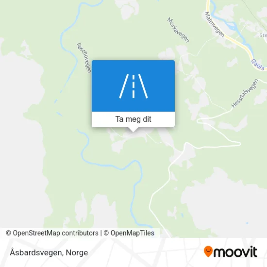 Åsbardsvegen kart