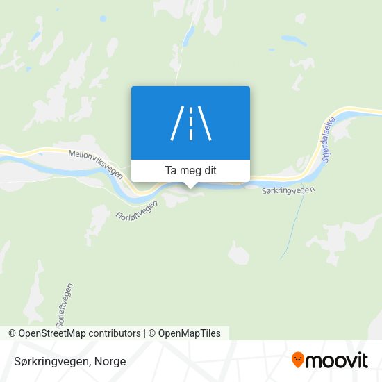 Sørkringvegen kart