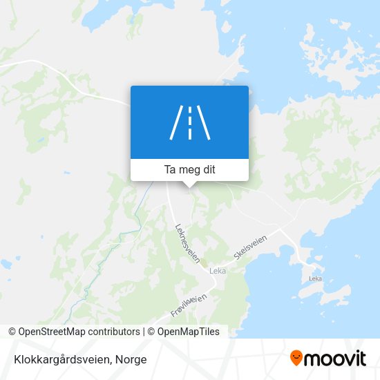 Klokkargårdsveien kart