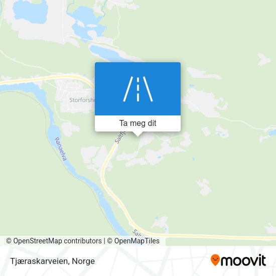 Tjæraskarveien kart