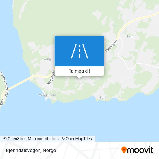 Bjønndalsvegen kart