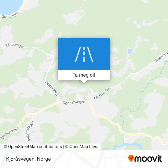 Kjøråsvegen kart
