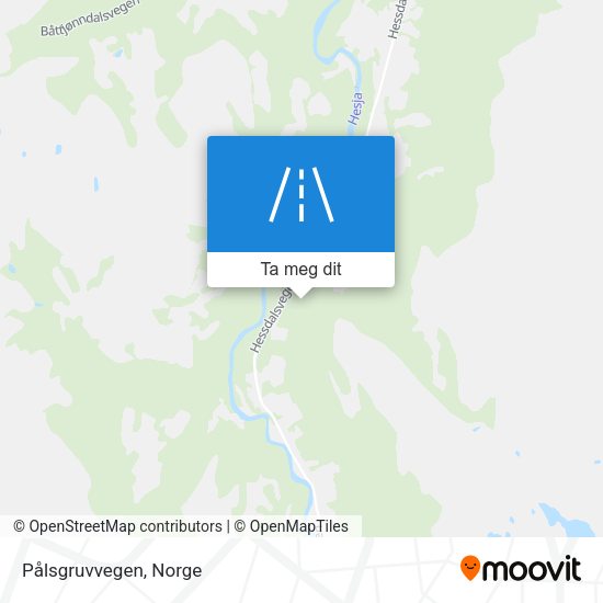 Pålsgruvvegen kart