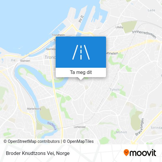 Broder Knudtzons Vei kart