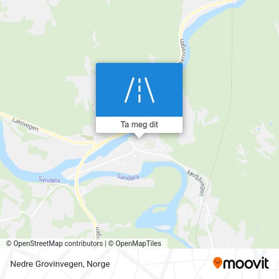 Nedre Grovinvegen kart