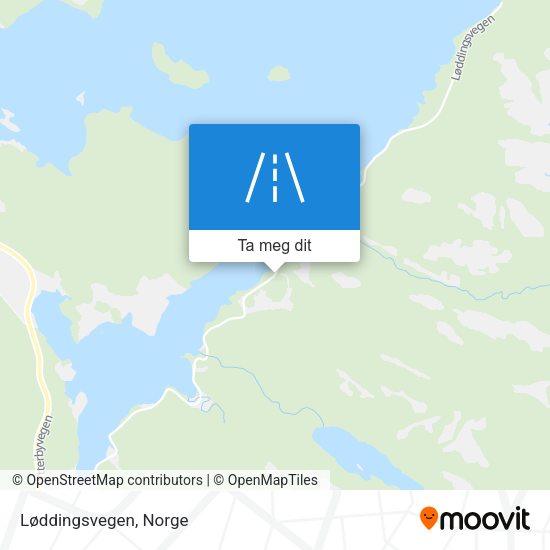 Løddingsvegen kart