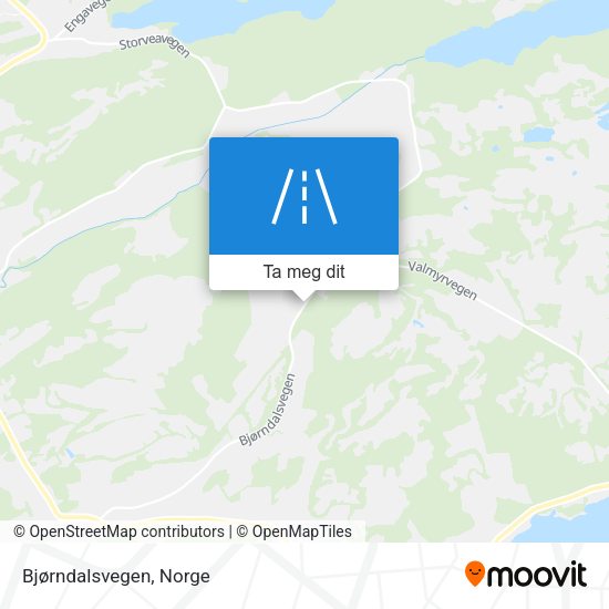 Bjørndalsvegen kart