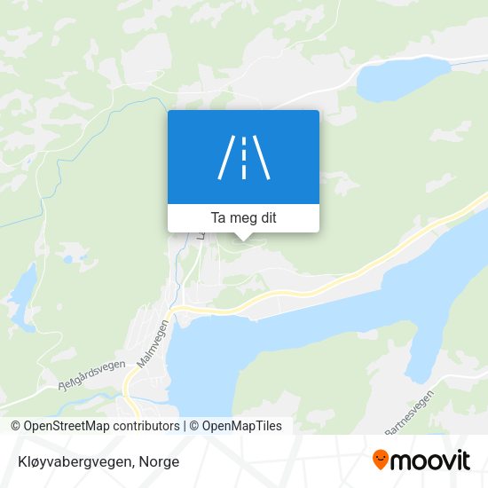 Kløyvabergvegen kart