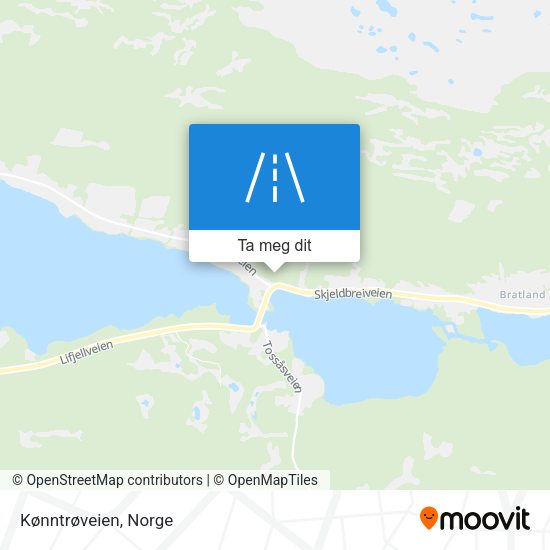 Kønntrøveien kart