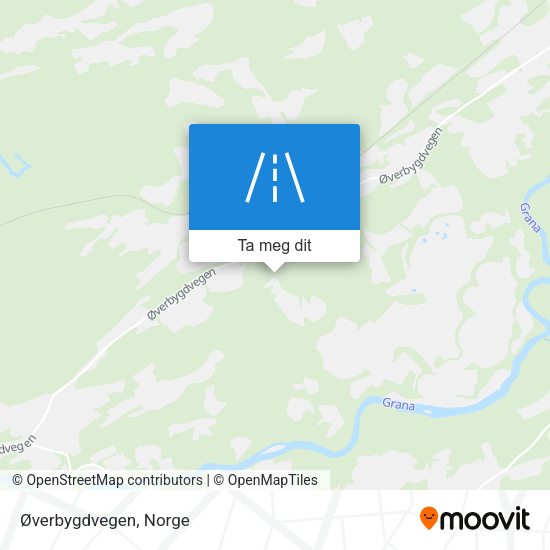 Øverbygdvegen kart