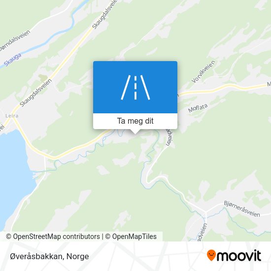 Øveråsbakkan kart