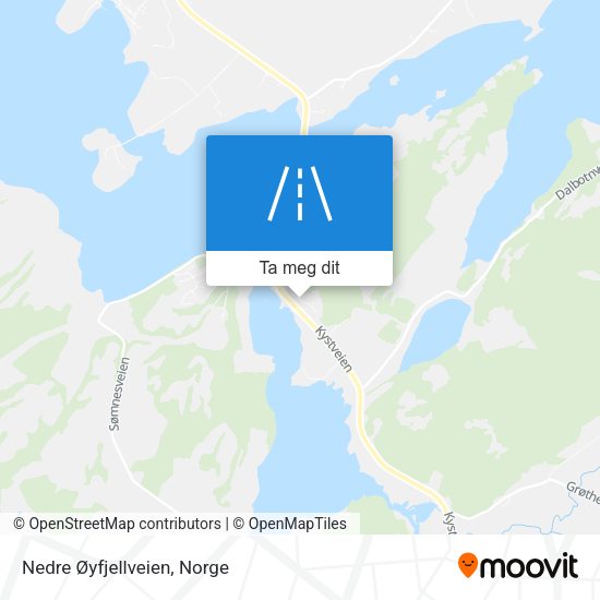 Nedre Øyfjellveien kart