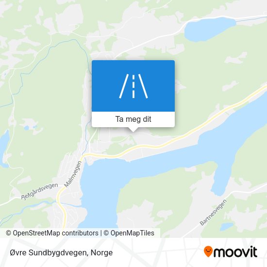 Øvre Sundbygdvegen kart