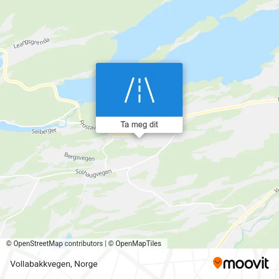 Vollabakkvegen kart