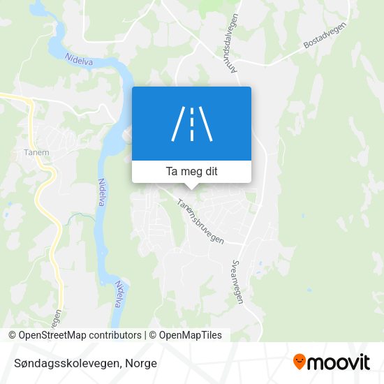 Søndagsskolevegen kart