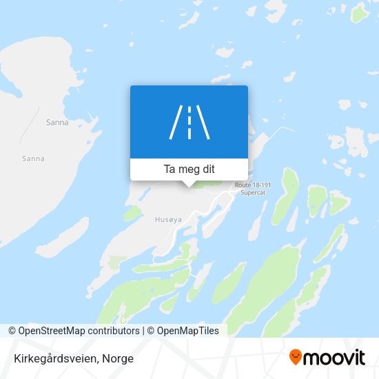 Kirkegårdsveien kart