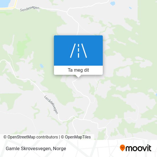 Gamle Skrovesvegen kart