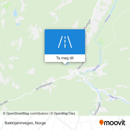 Bakktjønnvegen kart