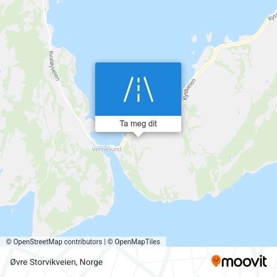 Øvre Storvikveien kart