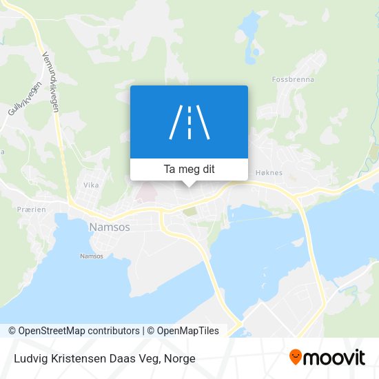 Ludvig Kristensen Daas Veg kart