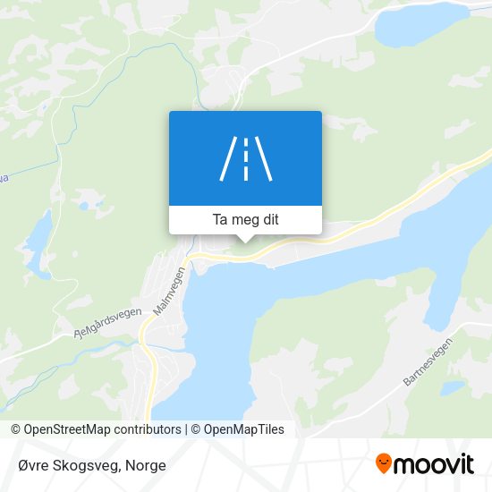 Øvre Skogsveg kart