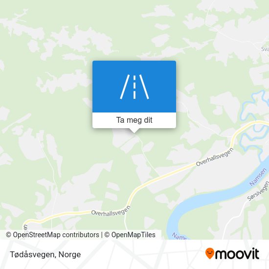 Tødåsvegen kart