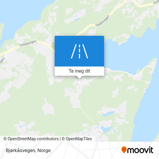 Bjørkåsvegen kart