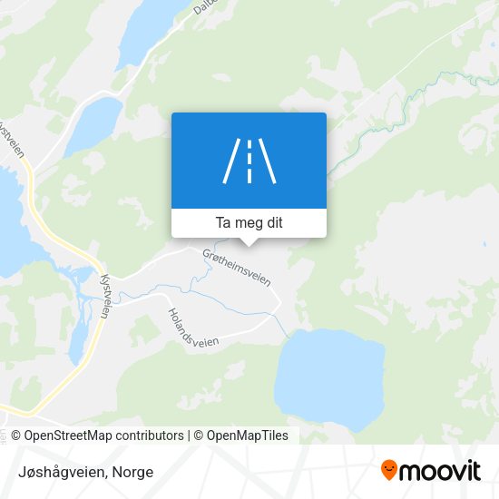Jøshågveien kart