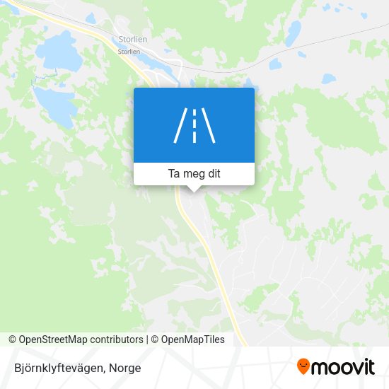 Björnklyftevägen kart