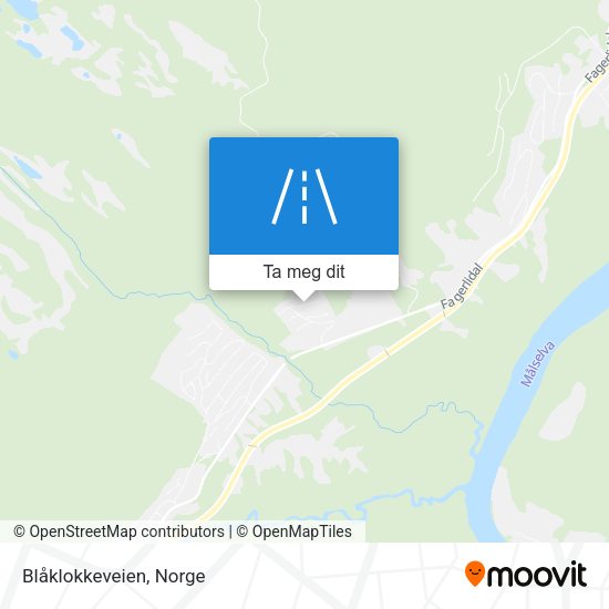 Blåklokkeveien kart