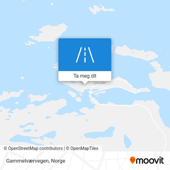 Gammelværvegen kart