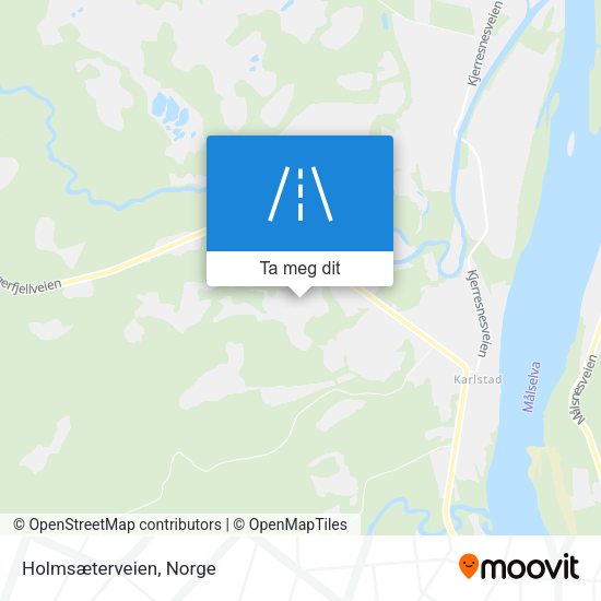 Holmsæterveien kart