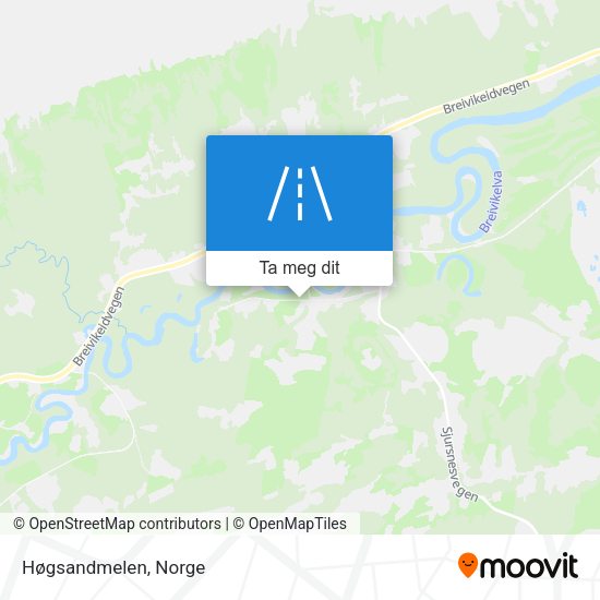 Høgsandmelen kart