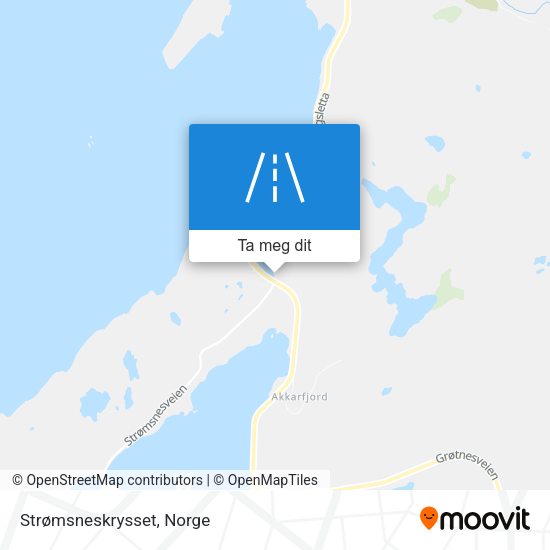 Strømsneskrysset kart