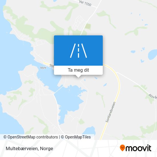 Multebærveien kart