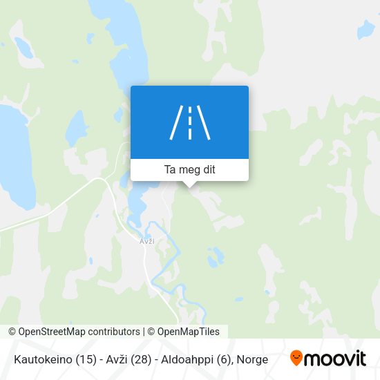 Kautokeino (15) - Avži (28) - Aldoahppi (6) kart